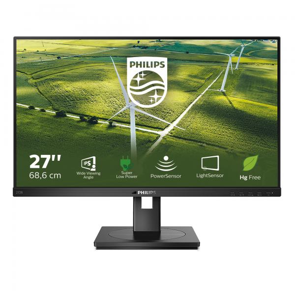 Philips B Line 272B1G/00 LED display 68,6 cm [27] 1920 x 1080 Pixel Full HD Nero (Philips B Line 272B1G - Monitor a LED - 27 - 1920 x 1080 Full HD [1080p] @ 75 Hz - IPS - 250 cd/m? - 1000:1 - 4 ms - HDMI, DVI-D, VGA, DisplayPort - altoparlanti - blac...