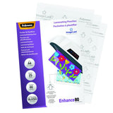 FELLOWES ENHANCE80 POUCHES LUCIDE A4 80 MY COL. TRASPARENTE CONF 25 Pz.