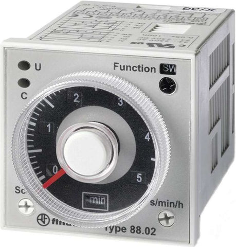 Finder Multifunktions-Zeitrelais, Serie 88 88.02.0.230.0002 24 - 230 V DC/AC 2 Wechsler 8 A Max. 250 V/AC (AC1) Max. 200 (88.02.0.230.0002)