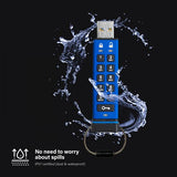 iStorage datAshur Pro unità flash USB 128 GB USB tipo A 3.2 Gen 2 (3.1 Gen 2) Blu