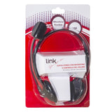CUFFIE LINK CON MICROFONO USB BLACK CONNETTORE USB E CONTROLLO VOLUME