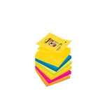 3M POST-IT SUPER STICKY 90 FOGLI PER DISPENSER POST-IT 76MMx76MM COLORI ASSORTITI CONF. 6 Pz.
