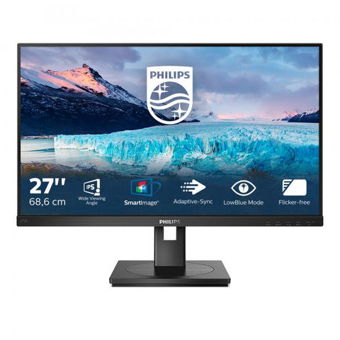 Monitor LED Philips S Line 272S1AE/00 de 68,6 cm [27"] Full HD LCD Nero (Philips S-line 272S1AE - Monitor LED - 27" [27" visualizable] - 1920 x 1080 Full HD [1080p] a 75 Hz - IPS - 25