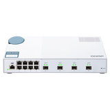 QNAP QSW-M408S switch di rete Gestito L2 Gigabit Ethernet [10/100/1000] Bianco (QSW-M408S SWITCH 8 PORT 1GBPS,96Gbps, 16K MAC, 8x 1GbE RJ-45, 4x 10GbE SFP+, 100-240VAC, 50/60 Hz, 42.52901