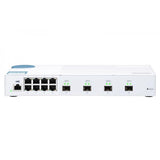 QNAP QSW-M408S switch di rete Gestito L2 Gigabit Ethernet [10/100/1000] Bianco (QSW-M408S SWITCH 8 PORT 1GBPS,96Gbps, 16K MAC, 8x 1GbE RJ-45, 4x 10GbE SFP+, 100-240VAC, 50/60 Hz, 42.52901