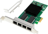 InLine Quad Gigabit Netzwerkkarte 4x RJ45 1 Gb/s PCIe x1 (51127D)