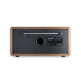 SHARP DR-450(BR) DIGITAL RADIO DESIGN RADIO DIGITALE DAB/DAB+ BLUETOOTH 4.2 POTENZA 3 W FUNZIONE ALLARME IN LEGNO MARRONE CHIARO