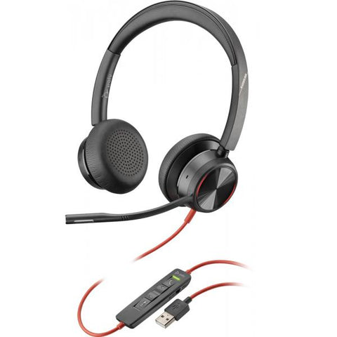 POLY Blackwire 8225 Cuffie Padiglione auricolare Nero