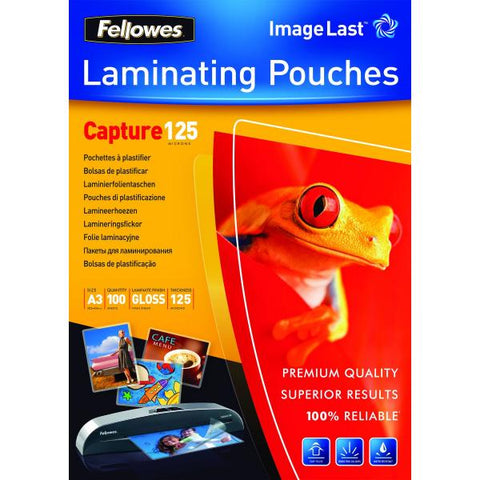 FELLOWES CAPTURE125 POUCHES LUCIDE A3 125 MY COL. TRASPARENTE CONF 100 PZ.