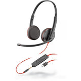 POLY Blackwire C3225 Cuffia Padiglione auricolare Nero