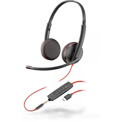 POLY Blackwire C3225 Cuffia Padiglione auricolare Nero