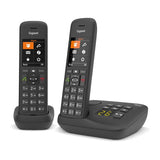 Gigaset C575A Duo Telefono analogico/DECT Identificatore di chiamata Nero (C575A Duo Analog/Dect - Telephone Caller Id Black - Warranty: 12M) - Versione UK