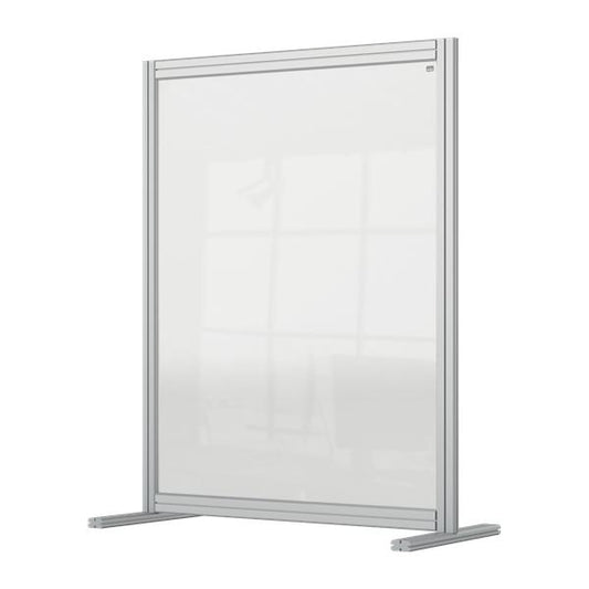 Nobo 1915492 bacheca magnetiche e accessori Grigio, Trasparente (Nobo 1915492 Premium Plus Desk Divider 800x1000mm Acrylic)