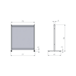 Nobo 1915547 bacheca magnetiche e accessori Grigio, Trasparente (Nobo 1915547 Premium Plus Clear PVC Protective Desk Divider Screen 700x860mm)