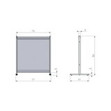 Nobo 1915547 bacheca magnetiche e accessori Grigio, Trasparente (Nobo 1915547 Premium Plus Clear PVC Protective Desk Divider Screen 700x860mm)