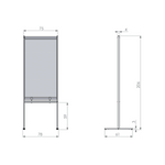Nobo 1915558 bacheca magnetiche e accessori Grigio, Trasparente (Nobo 1915558 Premium Plus Clear PVC Free Standing Protective Divider Screen 780x2060mm)