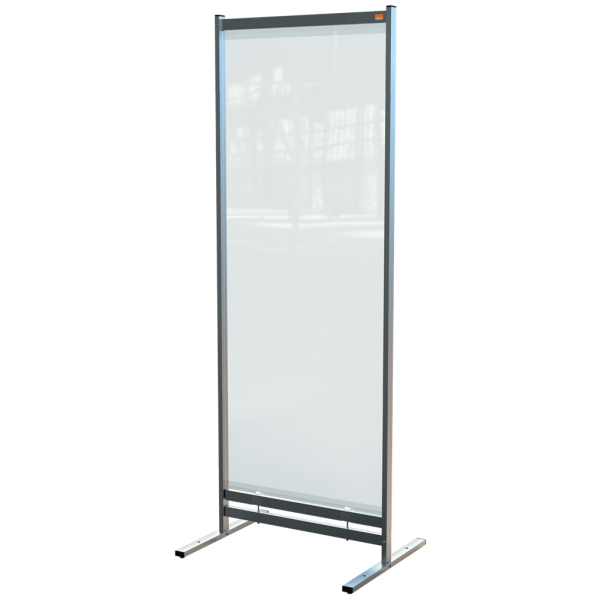 Nobo 1915552 bacheca magnetiche e accessori Grigio, Translucent (Nobo 1915552 Premium Plus Clear PVC Free Standing Protective Room Divider Screen 780x2060mm)