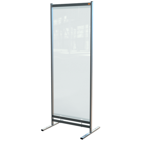 Nobo 1915552 bacheca magnetiche e accessori Grigio, Translucent (Nobo 1915552 Premium Plus Clear PVC Free Standing Protective Room Divider Screen 780x2060mm)
