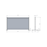 Nobo 1915548 bacheca magnetiche e accessori Grigio, Trasparente (Nobo 1915548 Premium Plus Clear PVC Protective Desk Divider Screen 1470x860mm)