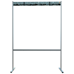 Nobo 1915551 bacheca magnetiche e accessori Grigio, Trasparente (Nobo 1915551 Premium Plus Clear PVC Free Standing Protective Divider Screen 1480x2060mm)