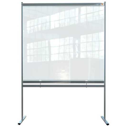 Nobo 1915551 bacheca magnetiche e accessori Grigio, Trasparente (Nobo 1915551 Premium Plus Clear PVC Free Standing Protective Divider Screen 1480x2060mm)