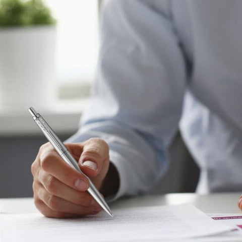 PARKER JOTTER PENNA A SFERA SFERA XL PUNTA MEDIA INCHIOSTRO BLU MONOCROM ACCIAIO CONFEZIONE REGALO