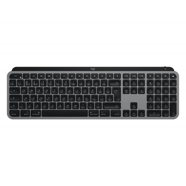 LOGITECH MX KEYS TASTIERA WIRELESS PER MAC DIGITAZIONE TATTILE TASTI RETROILLUMINATI A LED USB-C STRUTTURA METALLICA GRIGIO