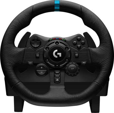 Logitech G923 - Wheel and pedals set - wired - black - for PC, Sony PlayStation 4