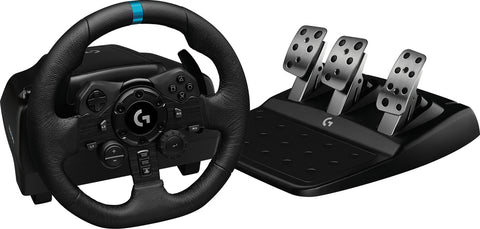 Logitech G923 - Wheel and pedals set - wired - black - for PC, Sony PlayStation 4