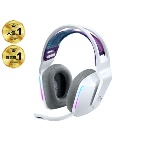 Logitech G G733 Wireless Headset Cuffia Padiglione auricolare Bianco