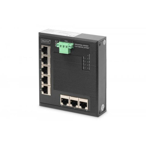 Digitus Gigabit Flat Switch industriale, 8 porte