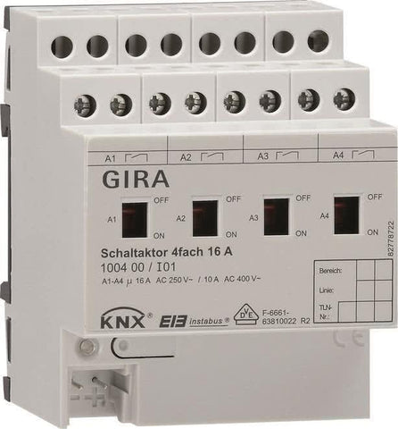 GIRA Schaltaktor 4fach 16A REG 100400 (100400)
