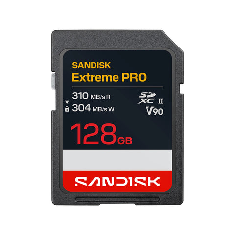 SanDisk Extreme PRO - Flash-Speicherkarte - 128 GB - Video Class V90 / UHS-II - SDXC UHS-II (SDSDXDE-128G-GN4IN)