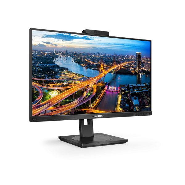 MONITOR PHILIPS 275B1H/00 B-LINE 27" LED IPS 2K WEBCAM 16:9 75Hz 4MS CONTRASTO 1.000:1 HUB USB VGA DVI-D HDMI DISPLAYPORT ALTOPARLANTI INCORPORATI NERO