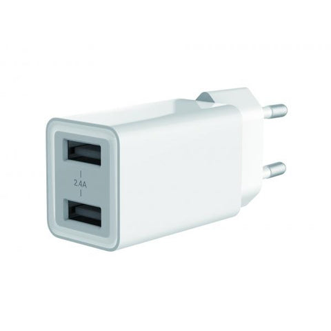 CONCEPTRONIC ALTHEA06W CARICABATTERIE DA RETE 2 PORTE USB-A 12W 2.4A BIANCO