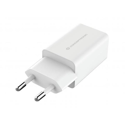 CONCEPTRONIC ALTHEA06W CARICABATTERIE DA RETE 2 PORTE USB-A 12W 2.4A BIANCO