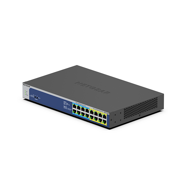 NETGEAR GS516UP Non gestito Gigabit Ethernet [10/100/1000] Supporto Power over Ethernet [PoE] Grigio (16-PORT GB UNMGD POE ++ SWITCH - 380 WATT ULTRA60)