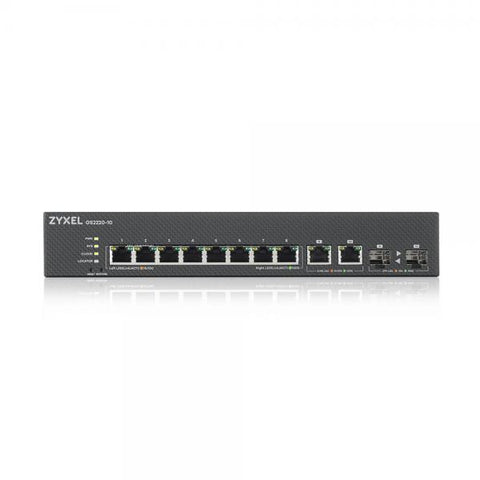 Zyxel GS2220-10 Gestito L2 Gigabit Ethernet [10/100/1000] Nero (ZyXEL GS2220-10, 8-port GbE L2 Switch with GbE Uplink) 