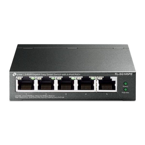 Switch 5 port Gigabit con 4-Port PoE+ TP-Link TL-SG105PE