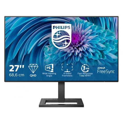 Philips E Line 275E2FAE/00 Monitor PC 68,6 cm [27] 2560 x 1440 Pixel Quad HD LED Nero (Philips E-line 275E2FAE - Monitor a LED - 27 [27 visualizzabile] - 2560 x 1440 QHD @ 75 Hz - IPS - 350 cd/m? - 1