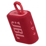 JBL GO 3 SPEAKER BLUETOOTH PORTATILE CASSA ALTOPARLANTE WIRELESS CON DESIGN COMPATTO RESISTENTE AD ACQUA E POLVERE IPX67 FINO A 5h DI AUTONOMIA USB ROSSO