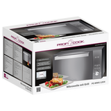 ProfiCook PC-MWG 1204 Superficie piana Microonde con grill 23 L 800 W Specchio, Acciaio inossidabile