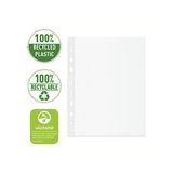 ESSELTE OFFICE BUSTE CON FORATURA UNIVERSALE IN PP RICICLATO 210X150 mm A5 TRASPARENTE CONF 100 Pz.