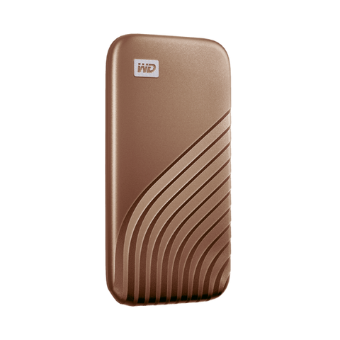 Western Digital My Passport 1 TB USB tipo-C 3.2 Gen 2 [3.1 Gen 2] Oro (WD My Passport SSD WDBAGF0010BGD - SSD - crittografato - 1 TB - esterno [portatile] - USB 3.2 Gen 2 [USB-C connettore] - 256 bit