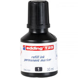EDDING T25 RICARICA PER MARCATORE PERMANENTE FLACONE DA 30 ML NERO CONF 10 Pz.