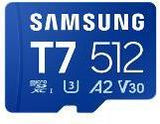 Samsung T7 microSDXC UHS-I Speicherkarte 512 GB - bis 170 MB/s, U3 V30 A2 (MB-MB512T/WW)