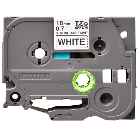 BROTHER TZES241 NASTRO ADESIVO PER STAMPANTI TERMICHE BROTHER 18MM X 8MT COLORE BIANCO STAMPA NERO