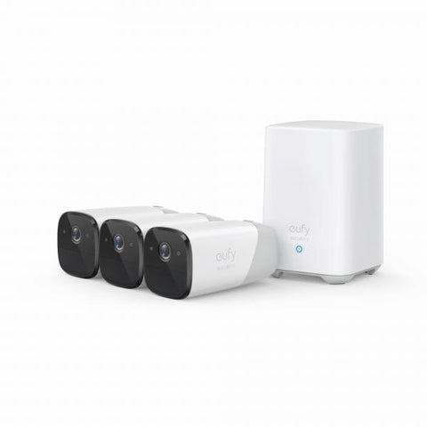 Eufy eufyCam 2 Pro 3-Cam Kit Telecamera di sicurezza IP Interno e esterno Capocorda 2048 x 1080 Pixel Parete