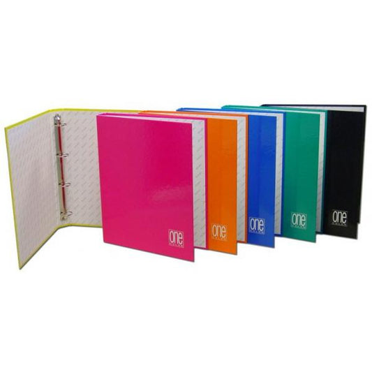 BLASETTI ONE COLOR RACCOGLITORE 4 ANELLI 30MM IN CARTONCINO 320X260MM A4 COL. ASSORTITI CONF 6 Pz.