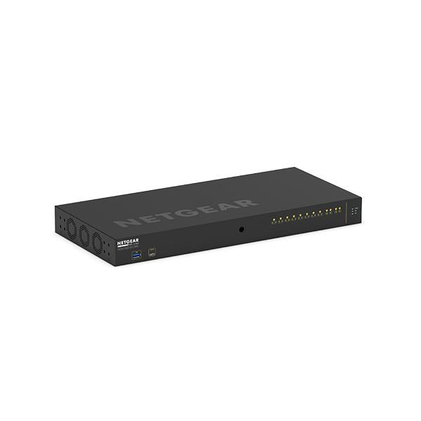 NETGEAR M4250-10G2XF-PoE+ Gestito L2/L3 Gigabit Ethernet [10/100/1000] Supporto Power over Ethernet [PoE] 1U Nero (NETGEAR AV GSM4212PX-100EUS M4250-10G2XF-PoE+ Managed Switch 240W Budget 2 SFP+ AVB)